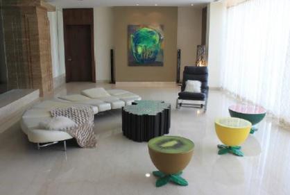 Lounge area at Villa , Emirates Hills, Dubai, UAE designed and constructed by interior designing company dubai