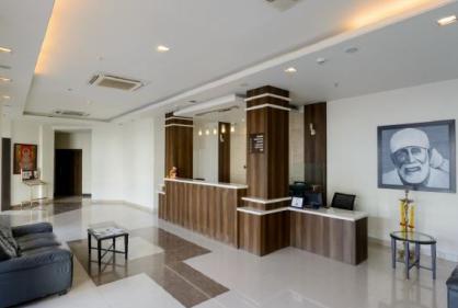 Desk area at Daiwik Hotel , Shirdi - India designed by interior designing company dubai