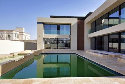 Exterior design of a private villa at Umm Al Shief, Dubai by professional interior decorators in UAE